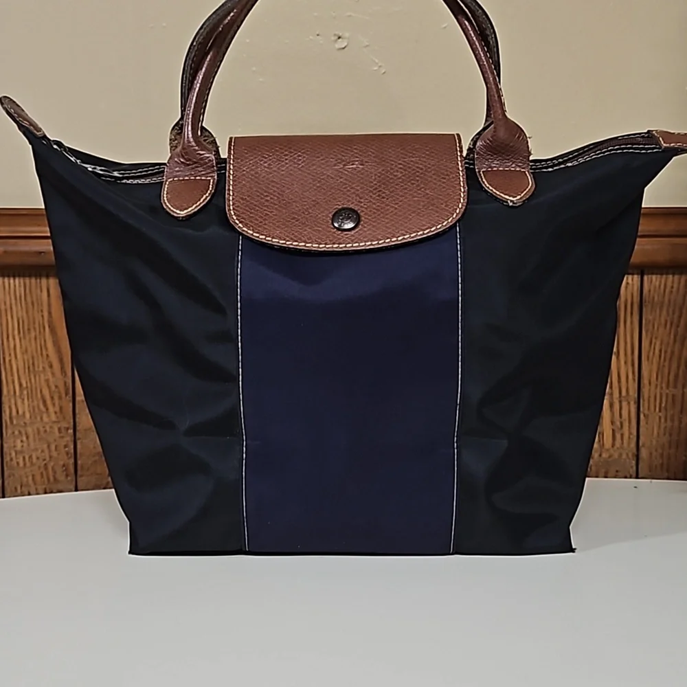 Longchamp Purple and Black Tote Bag - Picture 3 of 17